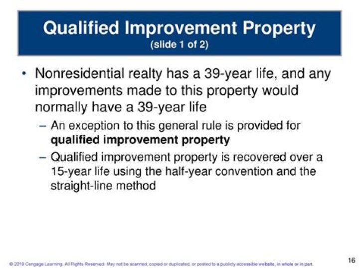 What is not qualified improvement property?