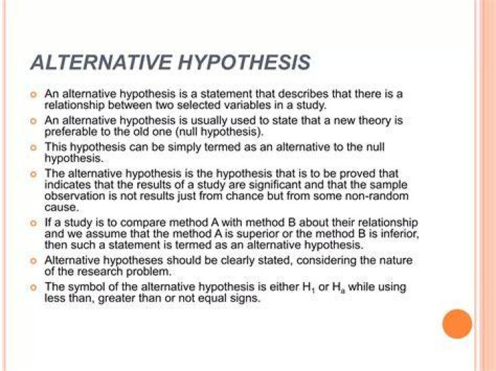 What is null hypothesis alternative?
