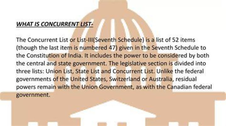 What is residual and concurrent list?