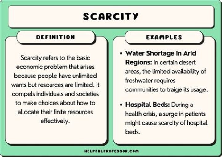 What is scarcity in economics with example?