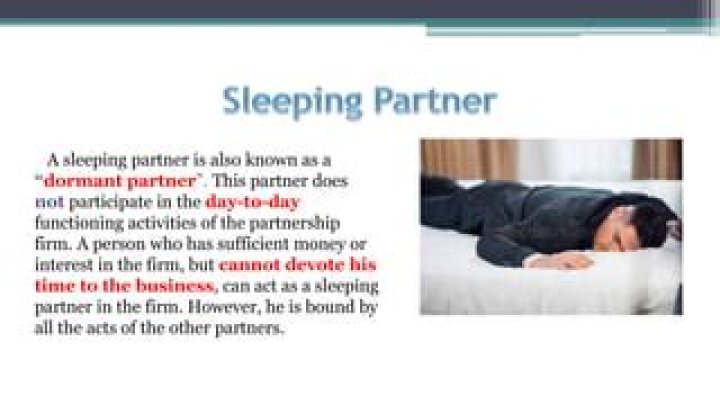 What is sleeping partner in business law?