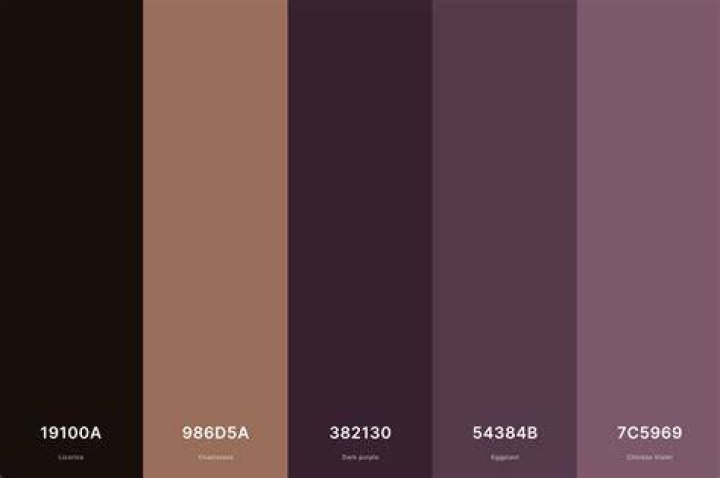 What is the color of purple and brown?