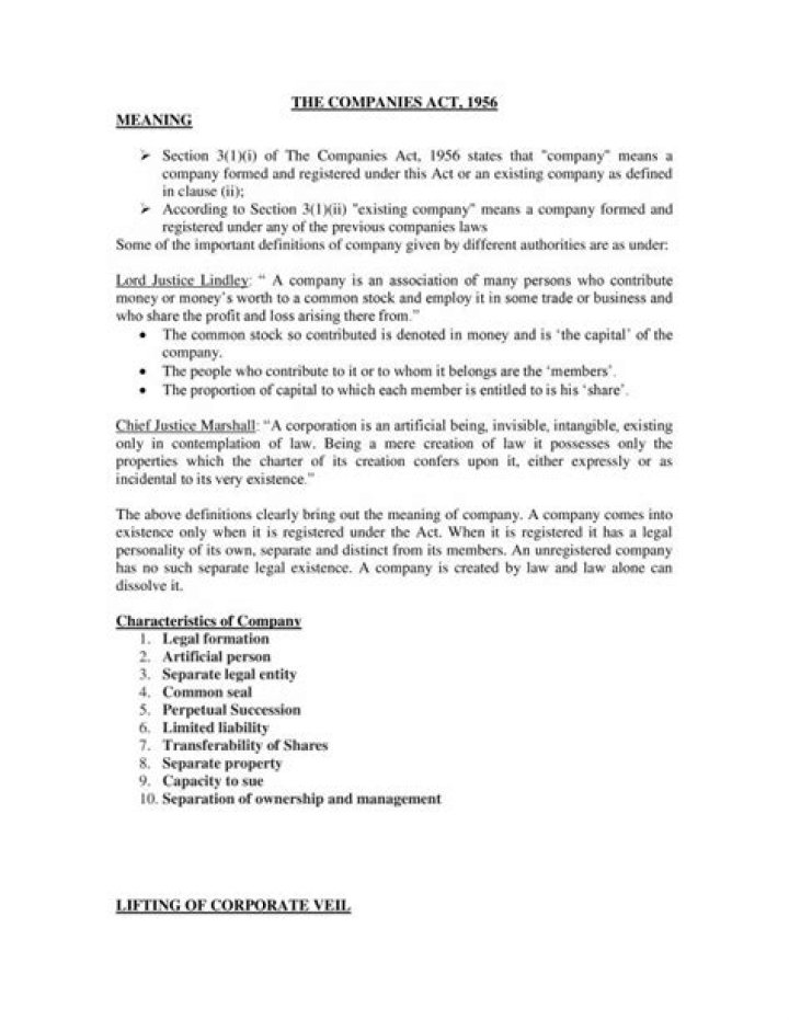 What is the definition of a company according to the Companies Act?