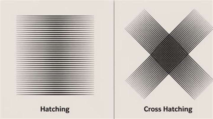 What is the difference between a hatch line and a cross hatch line?