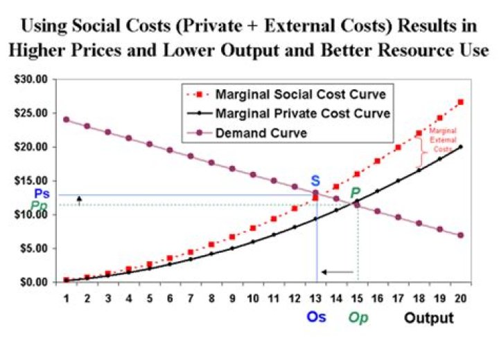 What is the difference between private costs and social costs quizlet?
