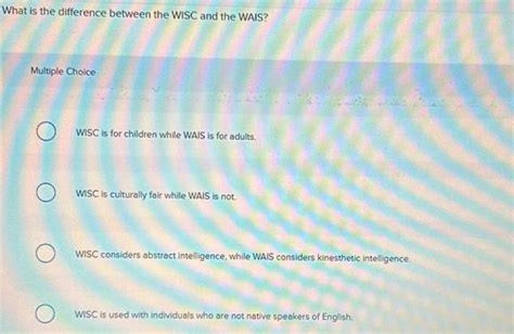 What is the difference between the WISC and the WAIS?