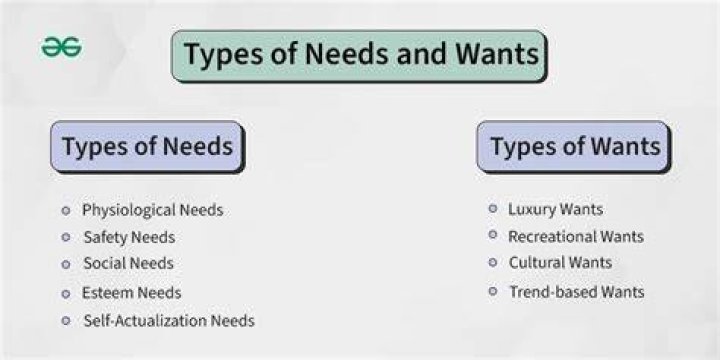 What is the difference between wants and needs?