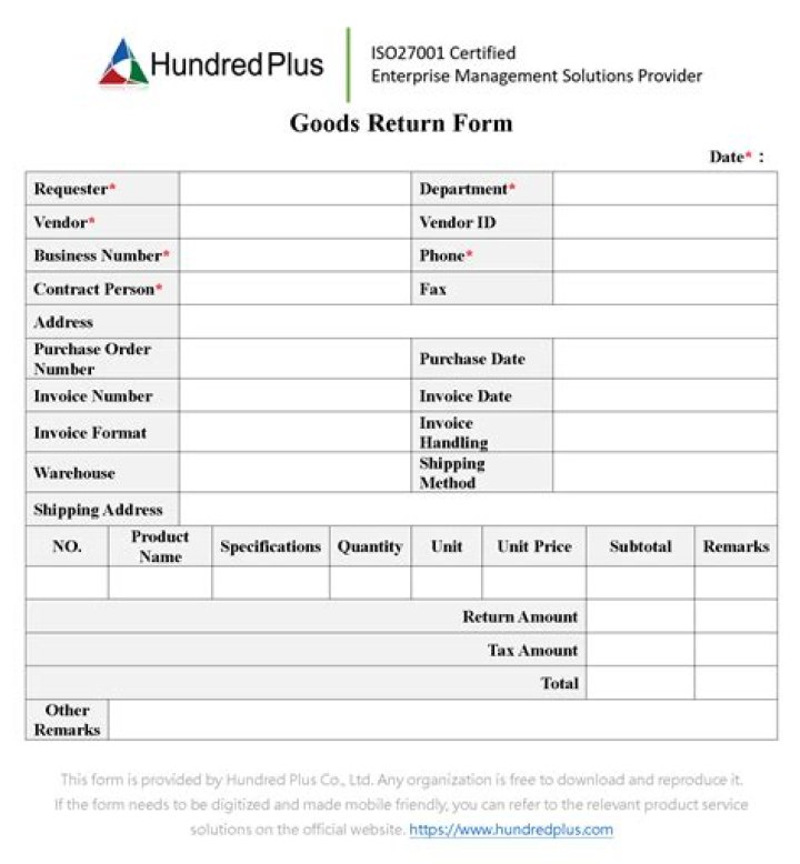 What is the entry to record the return of goods from a customer?