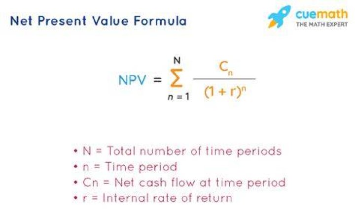 What is the formula for calculating net present value NPV?