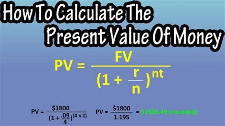 What is the formula for present value of money?