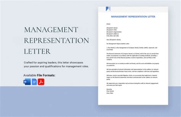 What is the purpose of a representation letter?