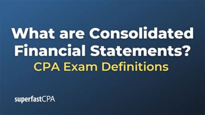 What is the purpose of consolidated financial statements?