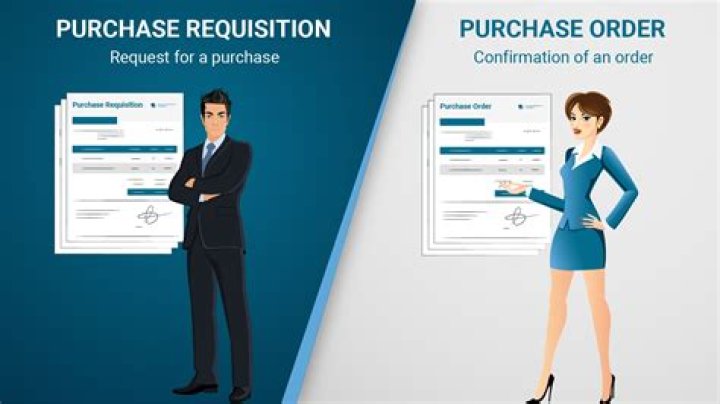 What is the relationship between a purchase requisition and a purchase order?