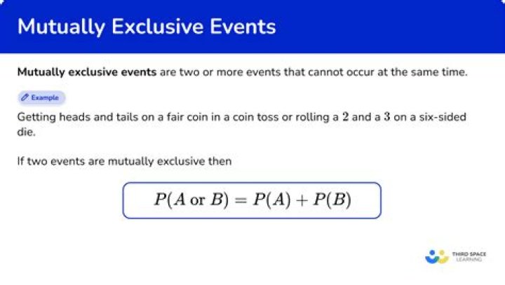 What is true about mutually exclusive events?