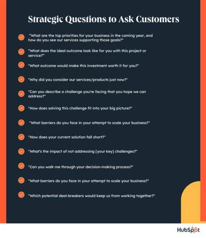 What questions would a customer ask?