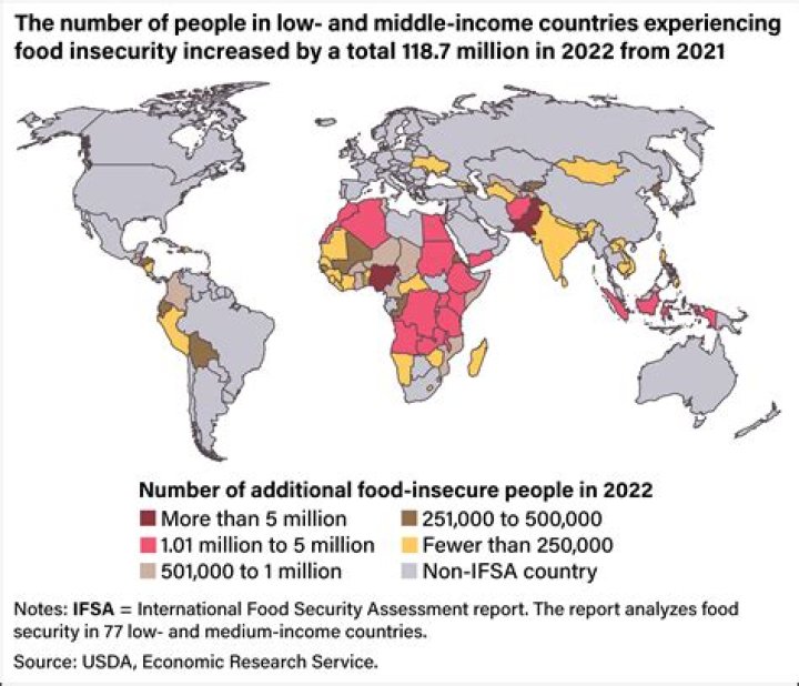 What region has the most struggles with food insecurity?