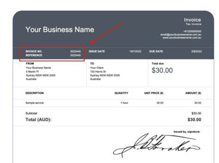 What should I put as invoice number?