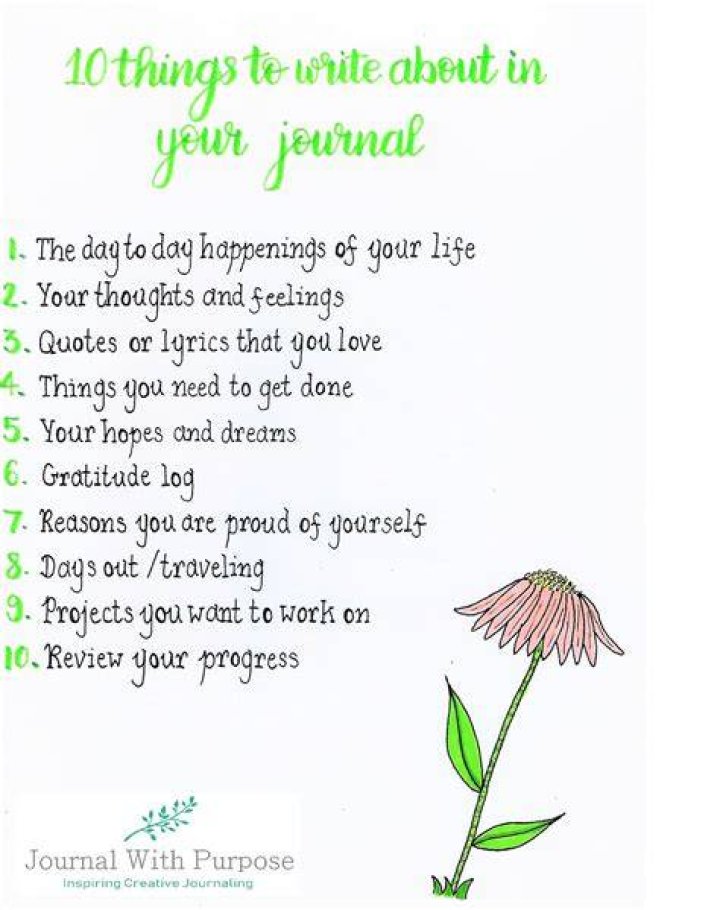 What should I write about in a journal?
