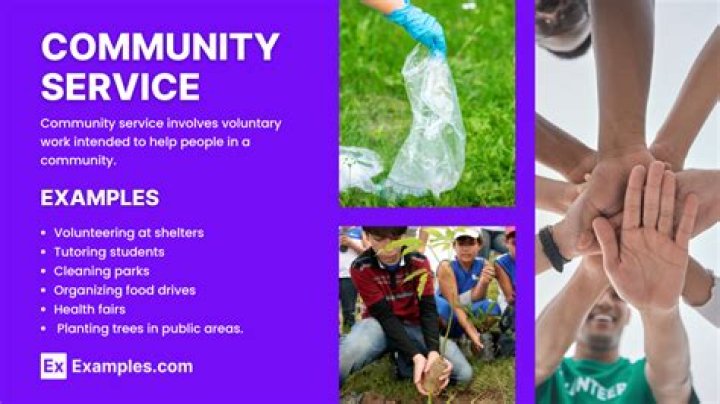 What type of community service can you volunteer for?