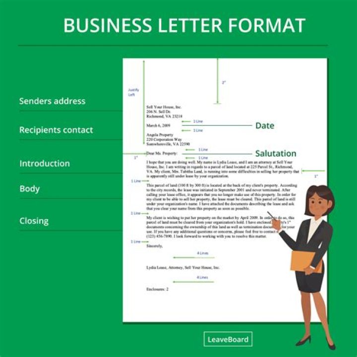 Where is the date of a business letter include?