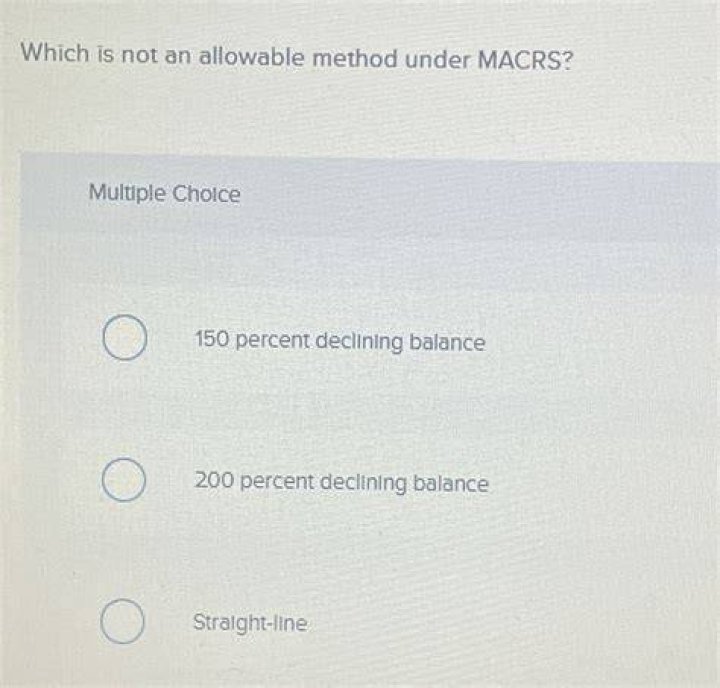 Which is not an allowable method under MACRS?