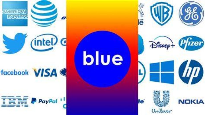 Who has a blue circle logo?