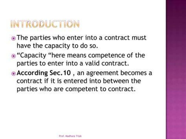 Who is competent parties to enter into a contract?