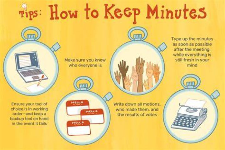 Who is responsible to take the minutes at a meeting?