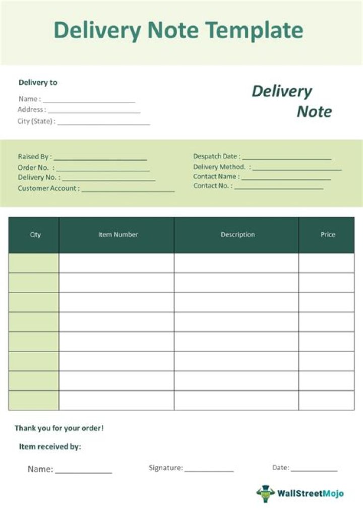 Who keeps the delivery note?