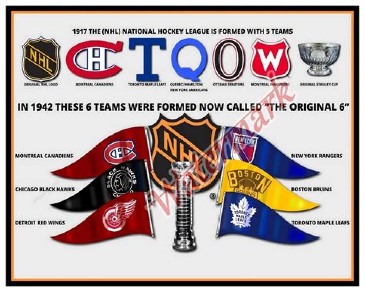 Who were the first 6 original NHL teams?