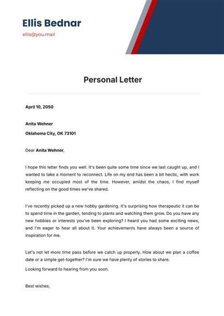 Who writes personal business letter?
