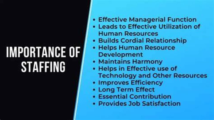 Why is staffing important for an Organisation?