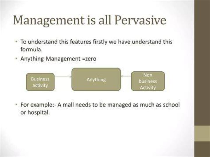 Why management is considered all pervasive?