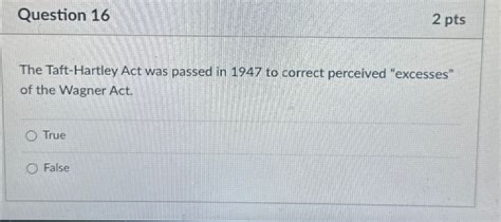 Why was the Taft-Hartley Act passed quizlet?