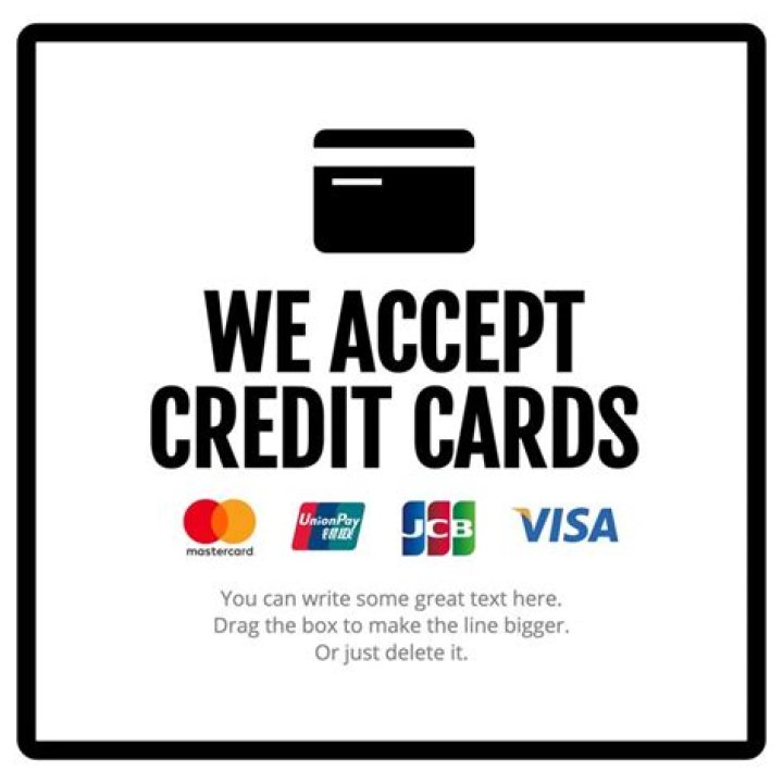 Will contractors take credit cards?